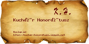 Kuchár Honorátusz névjegykártya